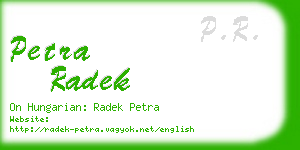 petra radek business card